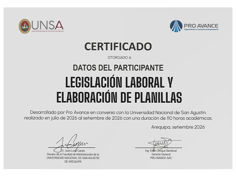 Certificación UNSA